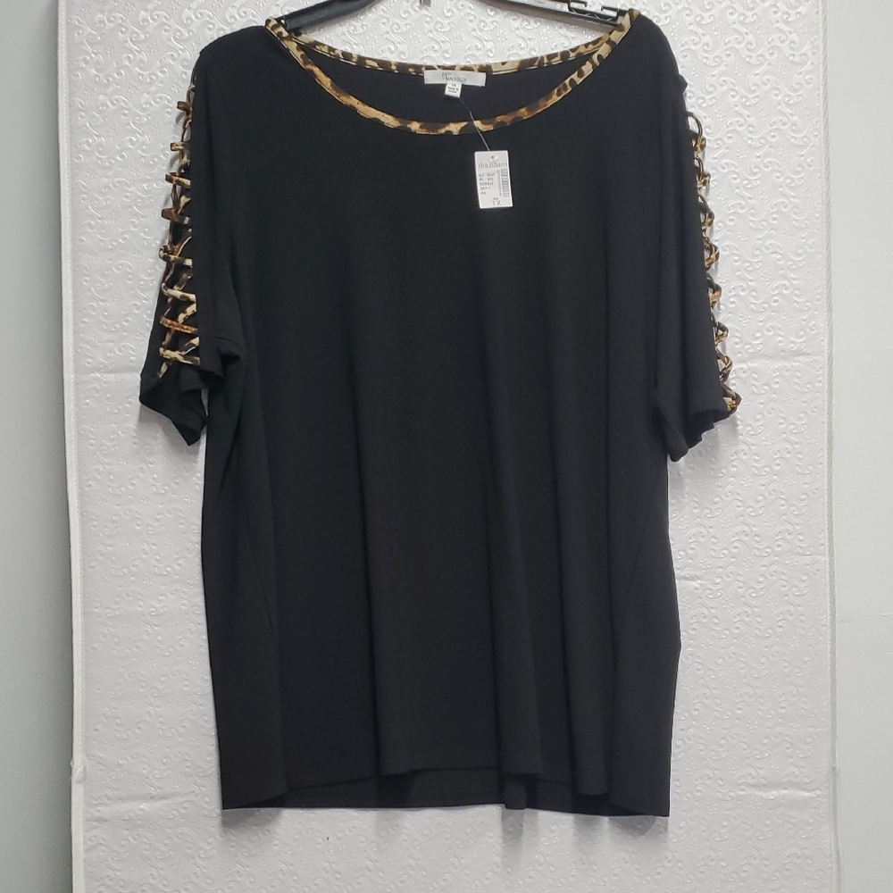 Black Top with Chain Detail